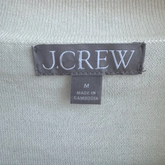 J.Crew Cream Short Sleeve Polo Sweater - Picture 3 of 4